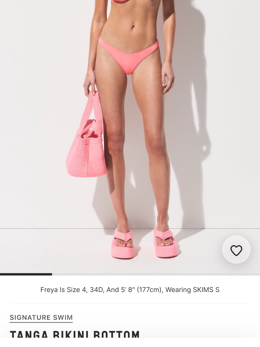 SKIMS CHEEKY TANGA BOTTOM XL MELON